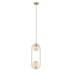 PENDENTE CADRE LED 10W 48,5X17X12CM METAL BRONZE E VIDRO CHAMPAGNE | STUDIOLUCE PD1334BZ