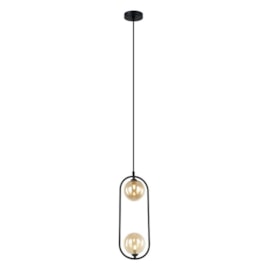 PENDENTE CADRE LED 10W 48,5X17X12CM METAL PRETO E VIDRO CHAMPAGNE | STUDIOLUCE PD1334PT PENDENTE CADRE LED 10W 48,5X17X12CM METAL PRETO E VIDRO CHAMPAGNE | STUDIOLUCE PD1334PT