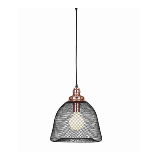 PENDENTE CAGE ARAMADO Ø32CM METAL PRETO E ROSE GOLD | SKYLIGHT SKY-3034 PENDENTE CAGE ARAMADO Ø32CM METAL PRETO E ROSE GOLD | SKYLIGHT SKY-3034