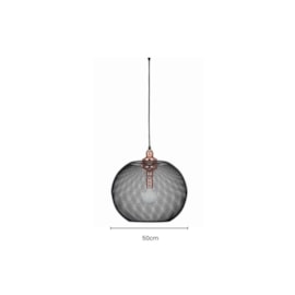 PENDENTE CAGE ARAMADO REDONDO Ø50CM METAL PRETO E ROSE GOLD | SKYLIGHT SKY-3032