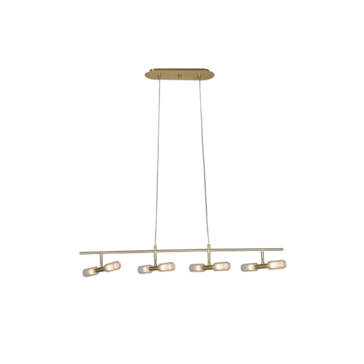 PENDENTE CAIENA TUBO RETANGULAR METAL E VIDRO DOURADO E BRANCO 8XG9 | BELLA ILUMINAÇÃO HP004 PENDENTE CAIENA TUBO RETANGULAR METAL E VIDRO DOURADO E BRANCO 8XG9 | BELLA ILUMINAÇÃO HP004
