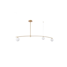PENDENTE CALDER METAL E VIDRO DOURADO E BRANCO 3XG9 | BELLA ILUMINAÇÃO DW003 PENDENTE CALDER METAL E VIDRO DOURADO E BRANCO 3XG9 | BELLA ILUMINAÇÃO DW003