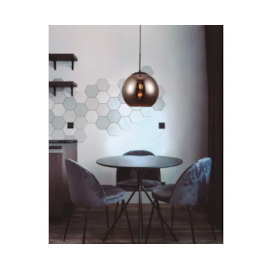 PENDENTE CALICO 25CM METAL PRETO E VIDRO CROMADO | STUDIOLUCE WHITE PD1290-CR PENDENTE CALICO 25CM METAL PRETO E VIDRO CROMADO | STUDIOLUCE WHITE PD1290-CR