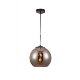 PENDENTE CALICO 25CM METAL PRETO E VIDRO CROMADO | STUDIOLUCE WHITE PD1290-CR PENDENTE CALICO 25CM METAL PRETO E VIDRO CROMADO | STUDIOLUCE WHITE PD1290-CR
