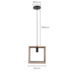 PENDENTE CANDLE UNO 24X24CM METAL E MADEIRA PRETO E AMADEIRADO | NORDECOR 2604