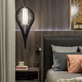 PENDENTE CAPADÓCIA BALÃO Ø27X45CM MADEIRA E LINHO | ACCORD 1189 PENDENTE CAPADÓCIA BALÃO Ø27X45CM MADEIRA E LINHO | ACCORD 1189