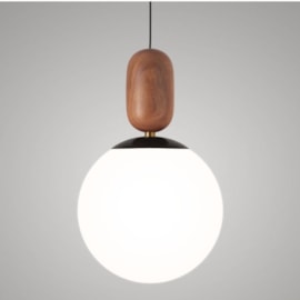 PENDENTE CAPSULE MEGA MDE MADEIRA ESCURA Ø25X37CM MADEIRA, VIDRO E METAL | TKS 1745 PENDENTE CAPSULE MEGA MDE MADEIRA ESCURA Ø25X37CM MADEIRA, VIDRO E METAL | TKS 1745