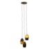 PENDENTE CASCADE TRIPLO 3XE27 Ø18CM ALUMÍNIO PRETO FOSCO E DOURADO | NOVA HOME 3027 PENDENTE CASCADE TRIPLO 3XE27 Ø18CM ALUMÍNIO PRETO FOSCO E DOURADO | NOVA HOME 3027