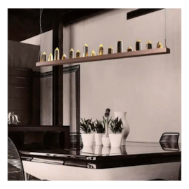 PENDENTE CASTILLO LED 36W 3000K MARROM/CRISTAL | STUDIOLUCE BLACK PD1455