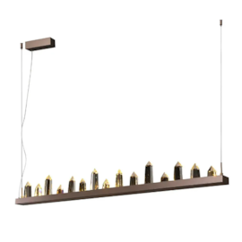 PENDENTE CASTILLO LED 36W 3000K MARROM/CRISTAL | STUDIOLUCE BLACK PD1455 PENDENTE CASTILLO LED 36W 3000K MARROM/CRISTAL | STUDIOLUCE BLACK PD1455