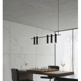 PENDENTE CETUS 5 ALUMÍNIO PRETO 5X GU10 MR11 | MONTARE M315 PENDENTE CETUS 5 ALUMÍNIO PRETO 5X GU10 MR11 | MONTARE M315