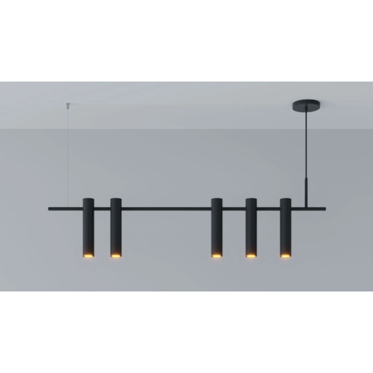 PENDENTE CETUS 5 ALUMÍNIO PRETO 5X GU10 MR11 | MONTARE M315 PENDENTE CETUS 5 ALUMÍNIO PRETO 5X GU10 MR11 | MONTARE M315