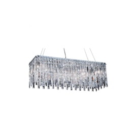 PENDENTE CHARM RETANGULAR 26X80X32CM METAL E CRISTAL CROMADO E TRANSPARENTE | BELLA ILUMINAÇÃO HU2161 PENDENTE CHARM RETANGULAR 26X80X32CM METAL E CRISTAL CROMADO E TRANSPARENTE | BELLA ILUMINAÇÃO HU2161