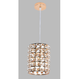 PENDENTE CILÍNDRICO Ø10X15CM CRISTAL E METAL DOURADO | SINDORA DCD00185 PENDENTE CILÍNDRICO Ø10X15CM CRISTAL E METAL DOURADO | SINDORA DCD00185