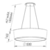 PENDENTE CIRCLE 6 CFL 23W DIAM.530X140MM 5M CABO | NEWLINE SN10155X