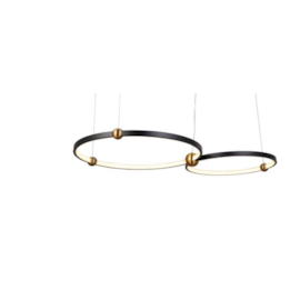 PENDENTE CIRCLES LED 58W 3000K BIVOLT Ø500X400MM - PRETO | SKYLIGHT SKY-3075PT PENDENTE CIRCLES LED 58W 3000K BIVOLT Ø500X400MM - PRETO | SKYLIGHT SKY-3075PT