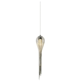 PENDENTE CLAM 16X60CM METAL CROMADO E VIDRO TRANSPARENTE | STUDIOLUCE WHITE PD622 PENDENTE CLAM 16X60CM METAL CROMADO E VIDRO TRANSPARENTE | STUDIOLUCE WHITE PD622