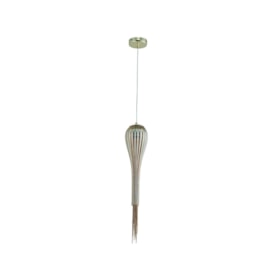 PENDENTE CLAM 16X60CM METAL DOURADO E VIDRO CHAMPAGNE | STUDIOLUCE WHITE PD622-DO PENDENTE CLAM 16X60CM METAL DOURADO E VIDRO CHAMPAGNE | STUDIOLUCE WHITE PD622-DO