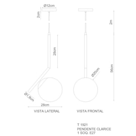 PENDENTE CLARICE BOLA 20CM LATÃO | GOLDEN-ART T1921LT PENDENTE CLARICE BOLA 20CM LATÃO | GOLDEN-ART T1921LT