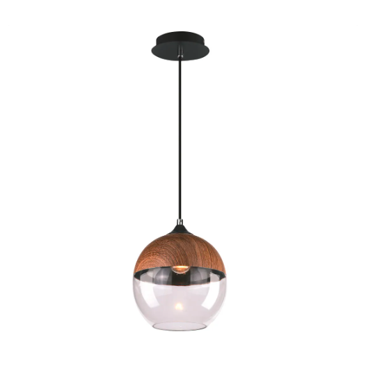 PENDENTE CLASSIC 1XE27 Ø20X24CM VIDRO, METAL E MADEIRA PRETO E TRANSPARENTE | STUDIOLUCE WHITE 606 PENDENTE CLASSIC 1XE27 Ø20X24CM VIDRO, METAL E MADEIRA PRETO E TRANSPARENTE | STUDIOLUCE WHITE 606