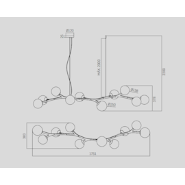 PENDENTE COLLI 10L G9 5W BIVOLT DOURADO/BRANCO | STUDIOLUCE BLACK PD1514DO