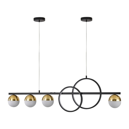 PENDENTE COMPASS N/A PRETO + DOURADO POLIDO 1200+AROS DE 300 E 250 LED 25W 3000K 1500LM BIVOLT | USINA IMPORTS UI20245/120PTDR PENDENTE COMPASS N/A PRETO + DOURADO POLIDO 1200+AROS DE 300 E 250 LED 25W 3000K 1500LM BIVOLT | USINA IMPORTS UI20245/120PTDR