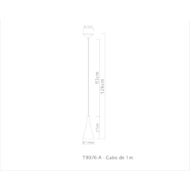 PENDENTE CONE MINI Ø14CM PINTUTA AÇO/ALUMÍNIO | GOLDEN-ART T9076PI PENDENTE CONE MINI Ø14CM PINTUTA AÇO/ALUMÍNIO | GOLDEN-ART T9076PI