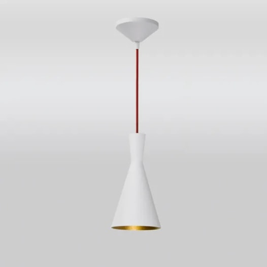 PENDENTE CONE MINI Ø14CM PINTUTA AÇO/ALUMÍNIO | GOLDEN-ART T9076PI PENDENTE CONE MINI Ø14CM PINTUTA AÇO/ALUMÍNIO | GOLDEN-ART T9076PI