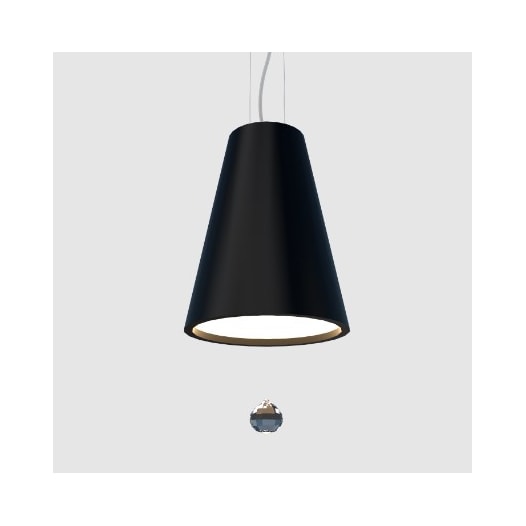 PENDENTE CÔNICO Ø20X25CM MADEIRA, CRISTAL E ACRÍLICO | ACCORD 1130C