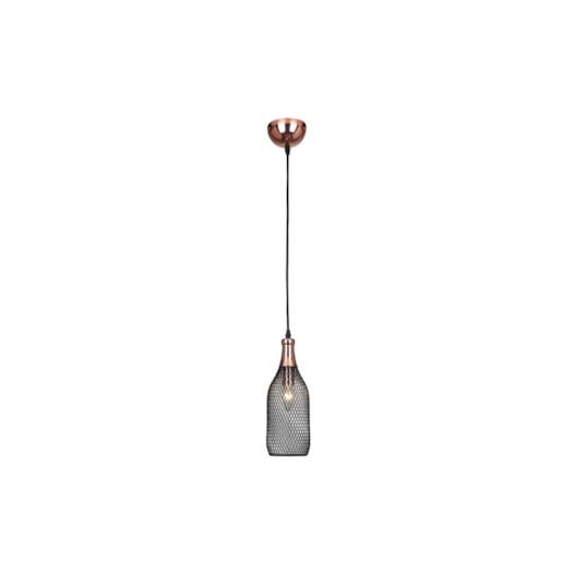 PENDENTE COPPER ARAMADO METAL COBRE E PRETO 1XE27 | BELLA ILUMINAÇÃO XN004 PENDENTE COPPER ARAMADO METAL COBRE E PRETO 1XE27 | BELLA ILUMINAÇÃO XN004