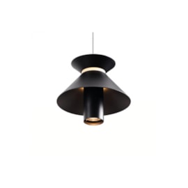 PENDENTE CORDEL PRETO E BRANCO 15X15X13CM  5W + 2W 2700K | BELLA ILUMINAÇÃO CD006