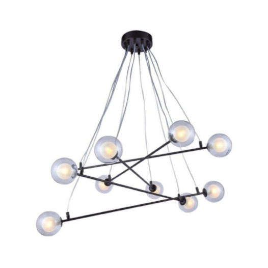 PENDENTE COSMOS II E III TRANSPARENTE E FOSCO/PRETO FOSCO | ORLUCE OR1183 PENDENTE COSMOS II E III TRANSPARENTE E FOSCO/PRETO FOSCO | ORLUCE OR1183