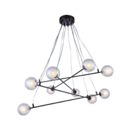 PENDENTE COSMOS II E III TRANSPARENTE E FOSCO/PRETO FOSCO | ORLUCE OR1183 PENDENTE COSMOS II E III TRANSPARENTE E FOSCO/PRETO FOSCO | ORLUCE OR1183