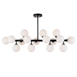 PENDENTE COTTON 100X95CM METAL E VIDRO PRETO E BRANCO FOSCO | SKYLIGHT SKY-3027PT PENDENTE COTTON 100X95CM METAL E VIDRO PRETO E BRANCO FOSCO | SKYLIGHT SKY-3027PT