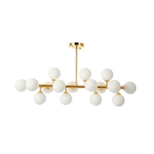 PENDENTE COTTON 25W 16L G9 BIVOLT Ø1000X950MM - DOURADO | SKYLIGHT SKY-3027 PENDENTE COTTON 25W 16L G9 BIVOLT Ø1000X950MM - DOURADO | SKYLIGHT SKY-3027