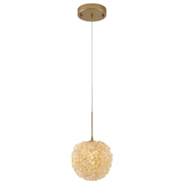 PENDENTE CRISTAL JOU 1*G9 OURO CHAMPAGNE | NORDECOR 2736