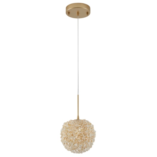 PENDENTE CRISTAL JOU 1*G9 OURO CHAMPAGNE | NORDECOR 2736