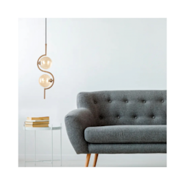 PENDENTE DEUCE 2XG9 17X12X49,5CM METAL BRONZE E VIDRO CHAMPAGNE | STUDIOLUCE WHITE PD1347 PENDENTE DEUCE 2XG9 17X12X49,5CM METAL BRONZE E VIDRO CHAMPAGNE | STUDIOLUCE WHITE PD1347