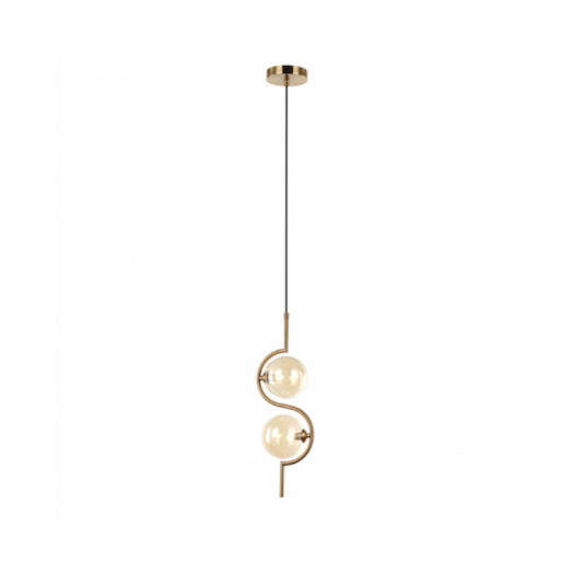 PENDENTE DEUCE 2XG9 17X12X49,5CM METAL BRONZE E VIDRO CHAMPAGNE | STUDIOLUCE WHITE PD1347