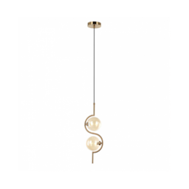 PENDENTE DEUCE 2XG9 17X12X49,5CM METAL BRONZE E VIDRO CHAMPAGNE | STUDIOLUCE WHITE PD1347 PENDENTE DEUCE 2XG9 17X12X49,5CM METAL BRONZE E VIDRO CHAMPAGNE | STUDIOLUCE WHITE PD1347