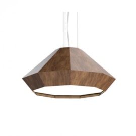 PENDENTE DIAMANTE FACETADO Ø50X22,5CM MADEIRA E ACRÍLICO | ACCORD 1224 PENDENTE DIAMANTE FACETADO Ø50X22,5CM MADEIRA E ACRÍLICO | ACCORD 1224