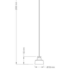 PENDENTE DISEGNO 1X GU10 Ø15X200CM METAL BRANCO/MADEIRA CLARA | FLAVO FP1040BT