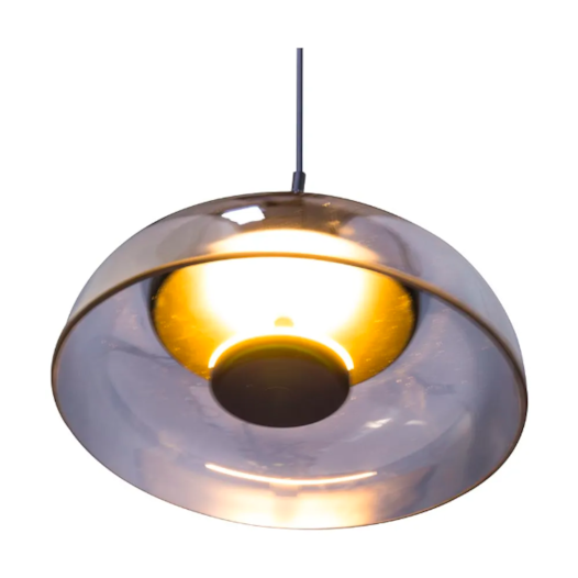 PENDENTE DISKO 3000K 8W 23X10CM METAL PRETO E FUME | BELLA ILUMINAÇÃO FO014S PENDENTE DISKO 3000K 8W 23X10CM METAL PRETO E FUME | BELLA ILUMINAÇÃO FO014S