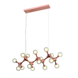 PENDENTE DNA 16XG9 91X27X40CM METAL COBRE E VIDRO TRANSPARENTE FOSCO | STUDIOLUCE WHITE PD1298G PENDENTE DNA 16XG9 91X27X40CM METAL COBRE E VIDRO TRANSPARENTE FOSCO | STUDIOLUCE WHITE PD1298G