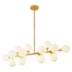 PENDENTE DORNAN 25X90X25CM METAL E VIDRO DOURADO | NORDECOR 2422