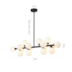 PENDENTE DORNAN 25X90X25CM METAL E VIDRO PRETO | NORDECOR 2423