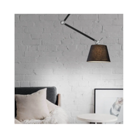 PENDENTE DRAIN 1XE27 140X64CM METAL E TECIDO PRETO | STUDIOLUCE BLACK PD976PT PENDENTE DRAIN 1XE27 140X64CM METAL E TECIDO PRETO | STUDIOLUCE BLACK PD976PT