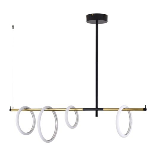 PENDENTE ELLOS 4 ELOS 1200X1000X300 LED 57W 3000K 2820 LM BIVOLT PRETO + CHAMPAGNE | USINA IMPORTS UI20076/57PTCP-M PENDENTE ELLOS 4 ELOS 1200X1000X300 LED 57W 3000K 2820 LM BIVOLT PRETO + CHAMPAGNE | USINA IMPORTS UI20076/57PTCP-M