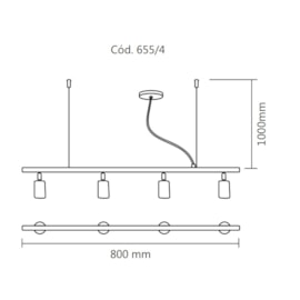 PENDENTE EMPIRE 4L E27 100X80CM | SPOTLINE 655/4