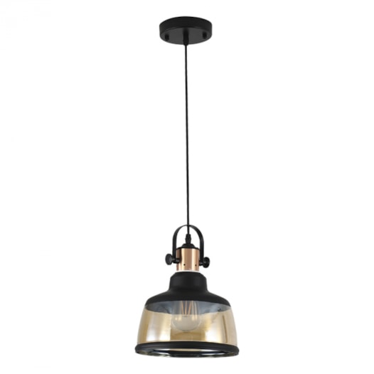 PENDENTE ESTRIEL Ø29X33CM METAL E VIDRO COBRE | NORDECOR 2065 PENDENTE ESTRIEL Ø29X33CM METAL E VIDRO COBRE | NORDECOR 2065